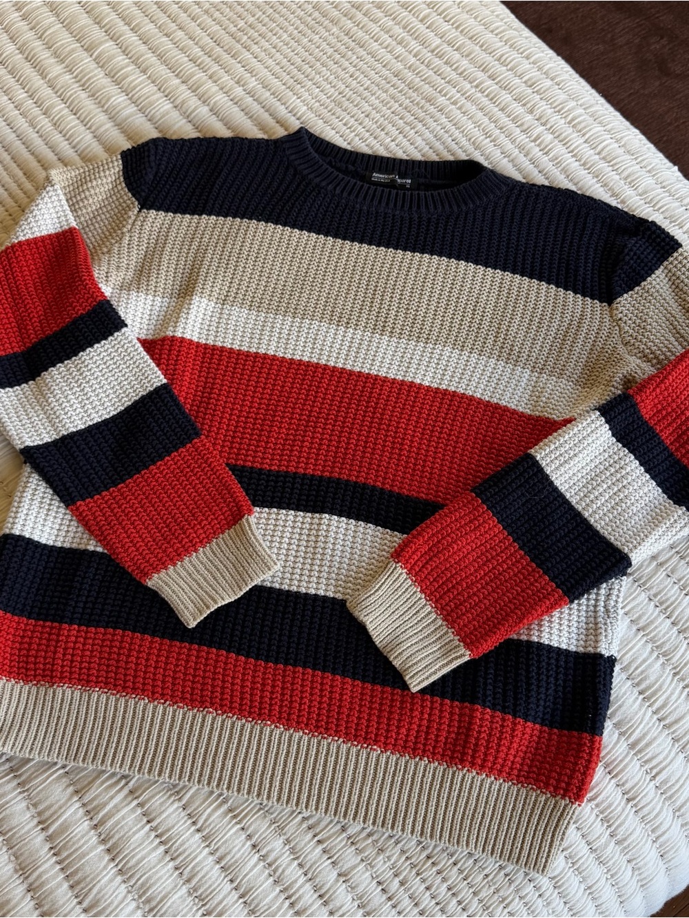 American Apparel Fisherman Striped Crewneck Sweater
